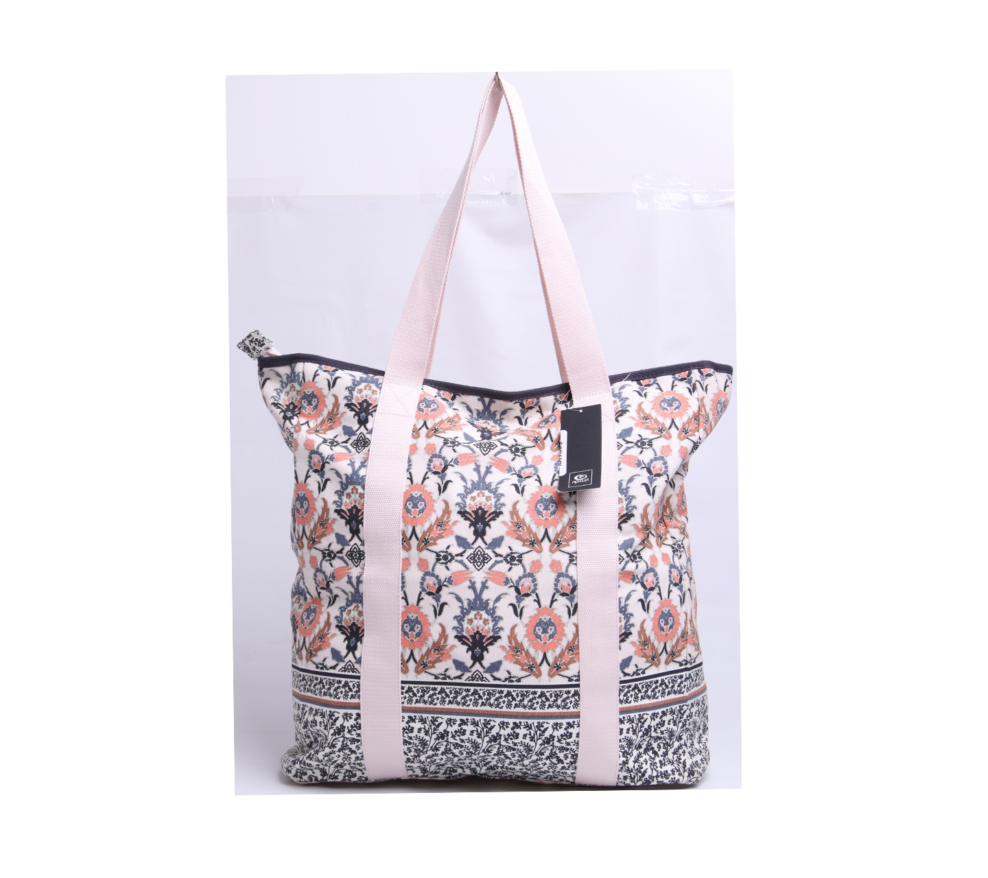 Rip Curl Patterned Off White Tote Bag
