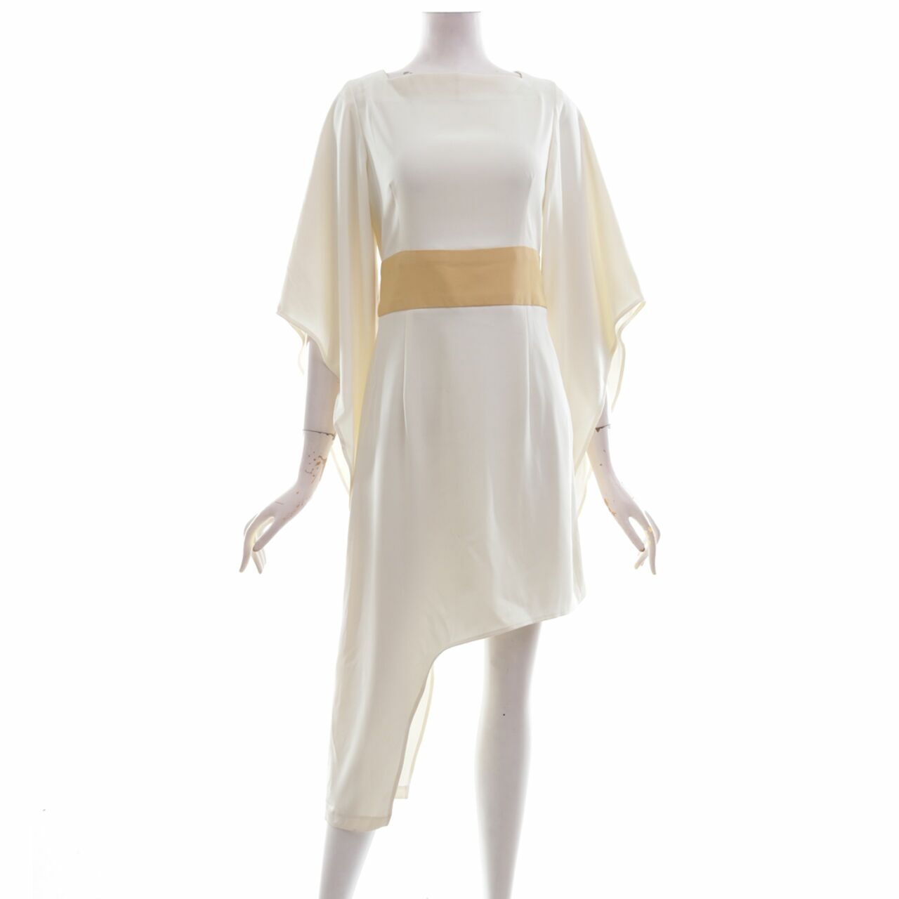Azalea Cream Asymmetric Mini Dress