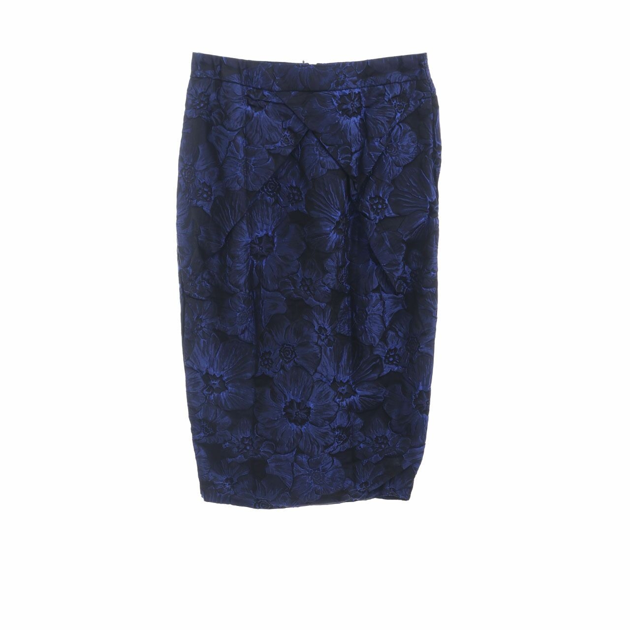 Zalora Blue & Black Midi Skirt