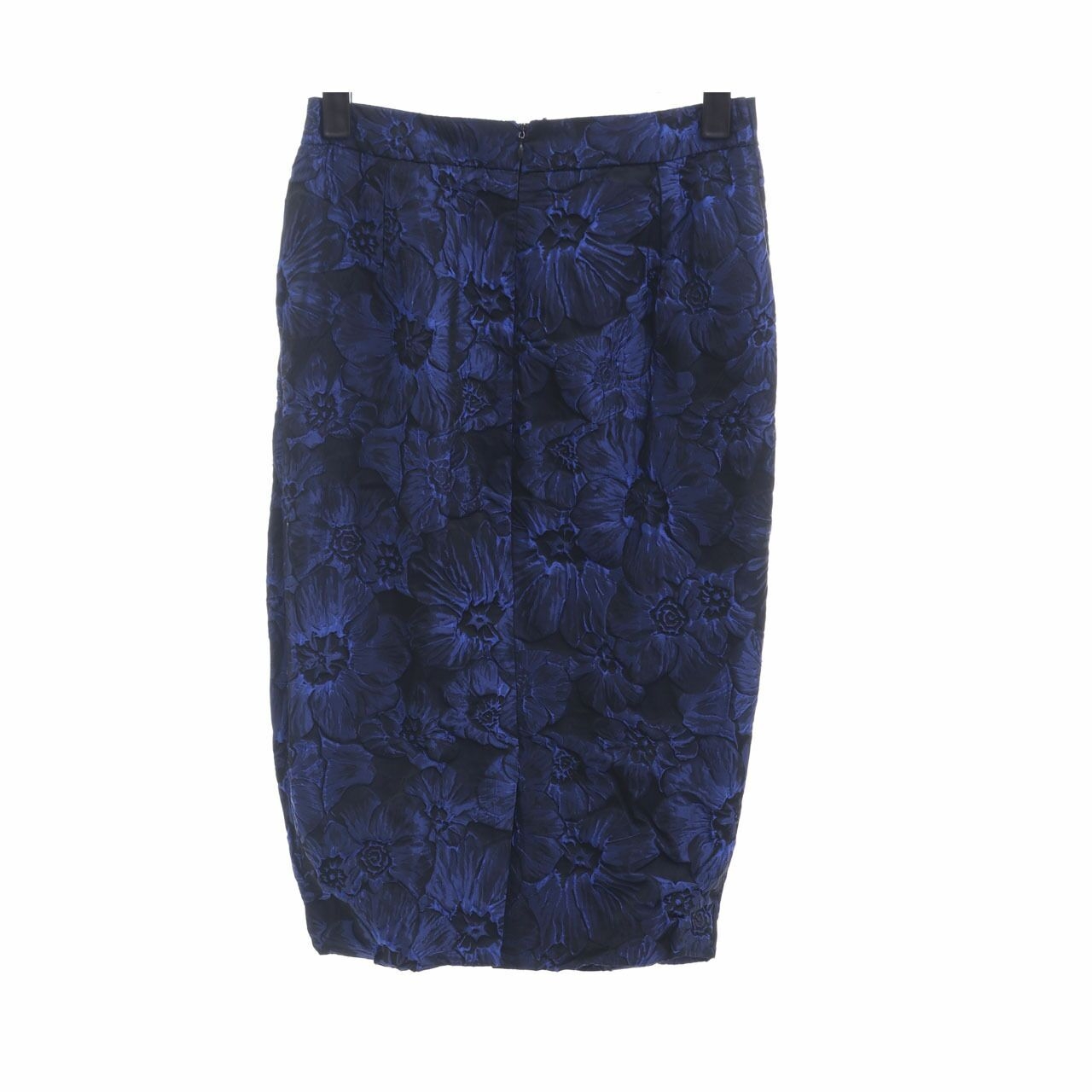Zalora Blue & Black Midi Skirt