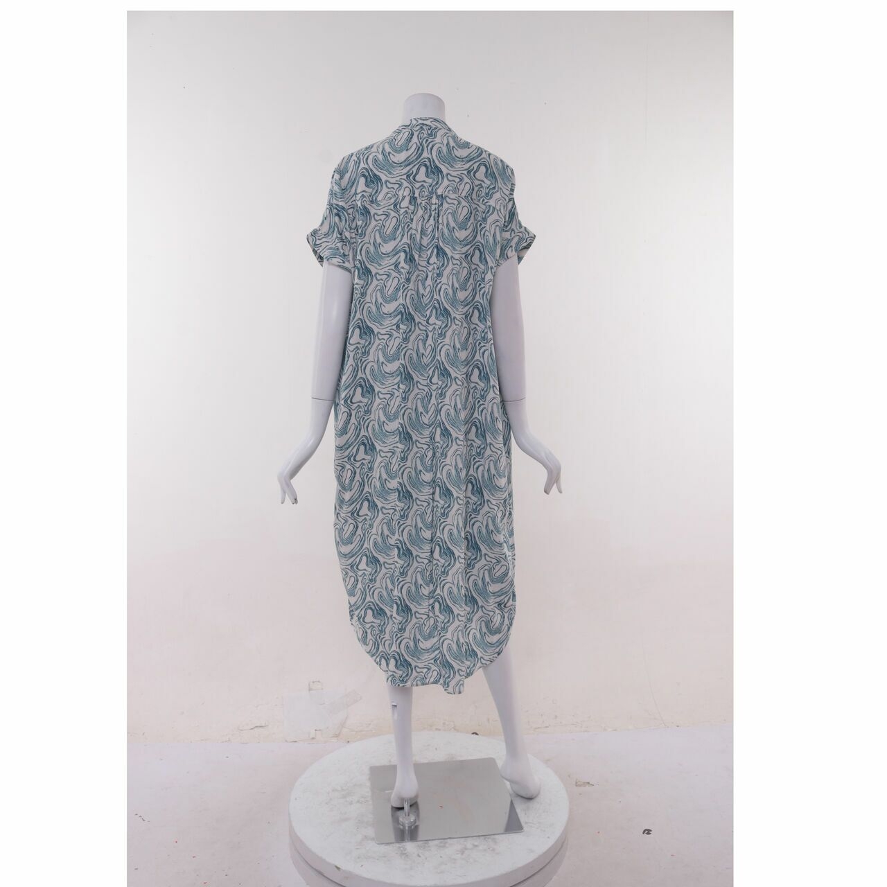 Sare/Studio Green & White Midi Dress