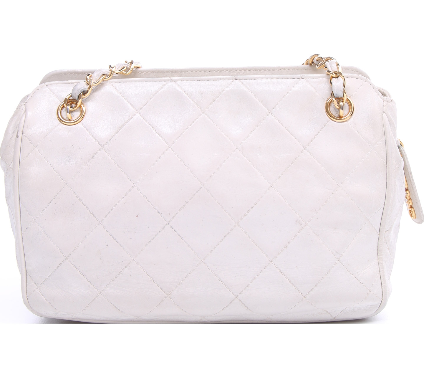 Chanel White Quilted Sling Bag