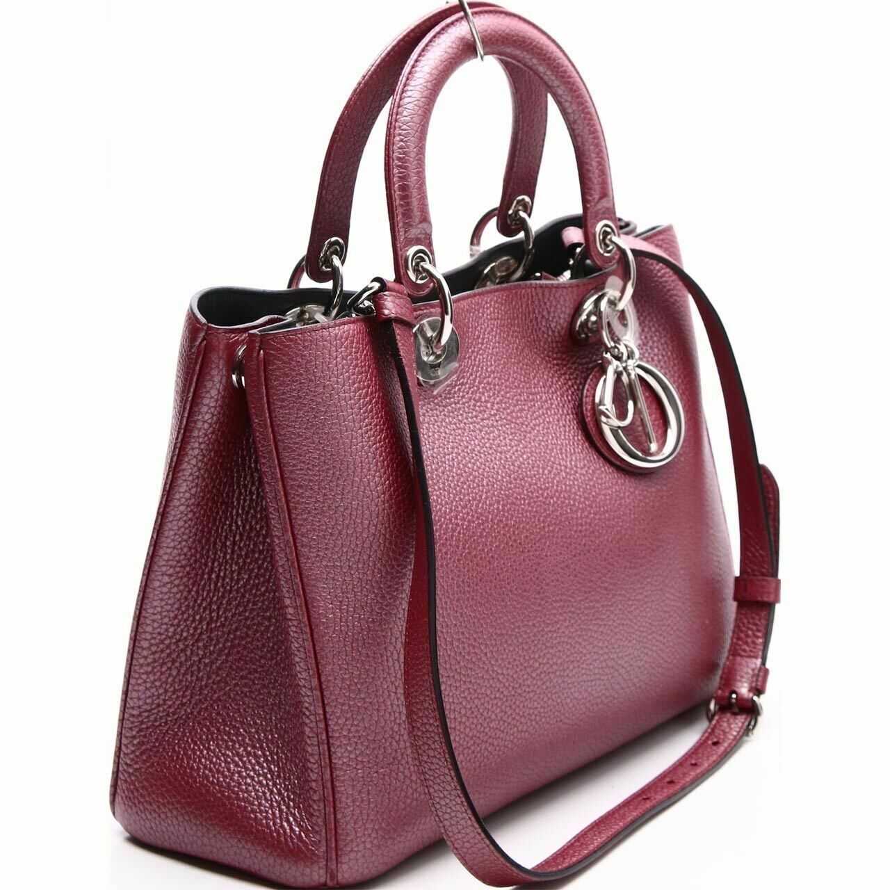 Christian Dior Medium Diorissimo Bag in Maroon Satchel Bag