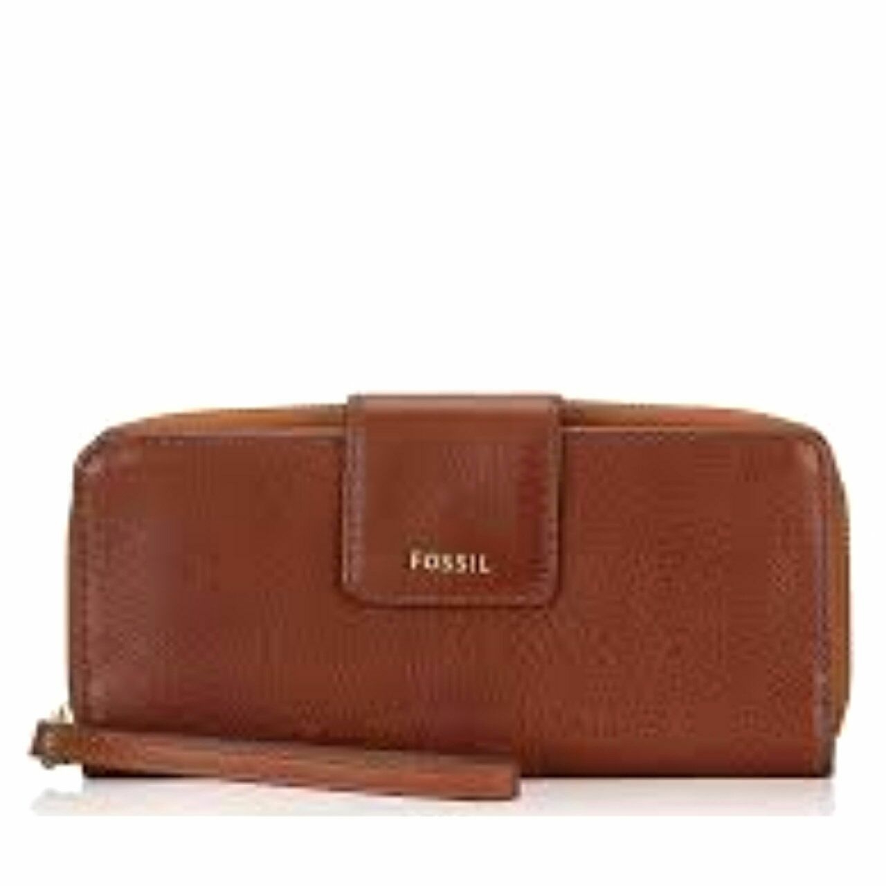 FOSSIL SWL2228210 Madison Medium Zip Clutch Wallet Brown