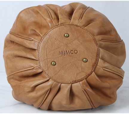 Mimco Brown Drawstring Bucket Sling Bag