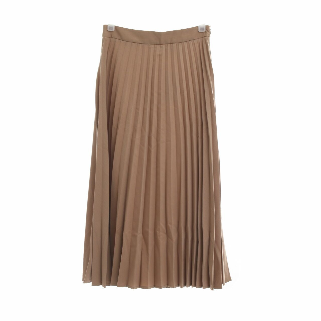 Alowalo Brown Pleated Maxi Skirt