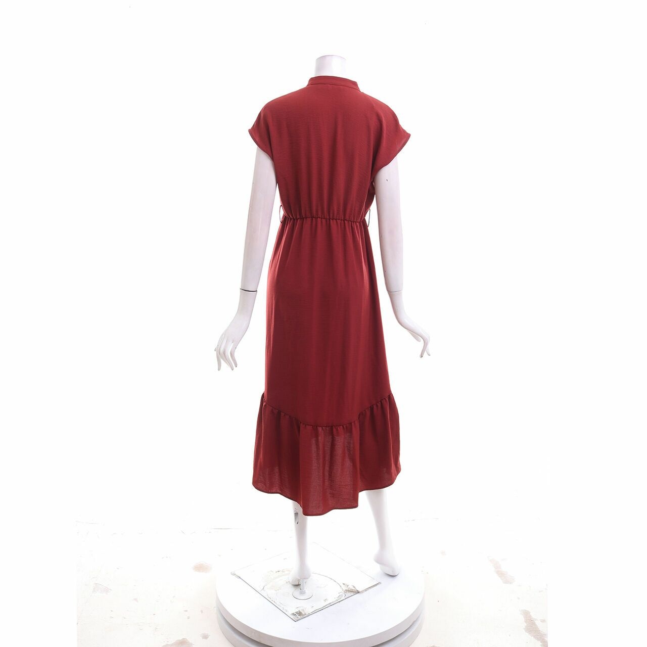 Zara Maroon Midi Dress