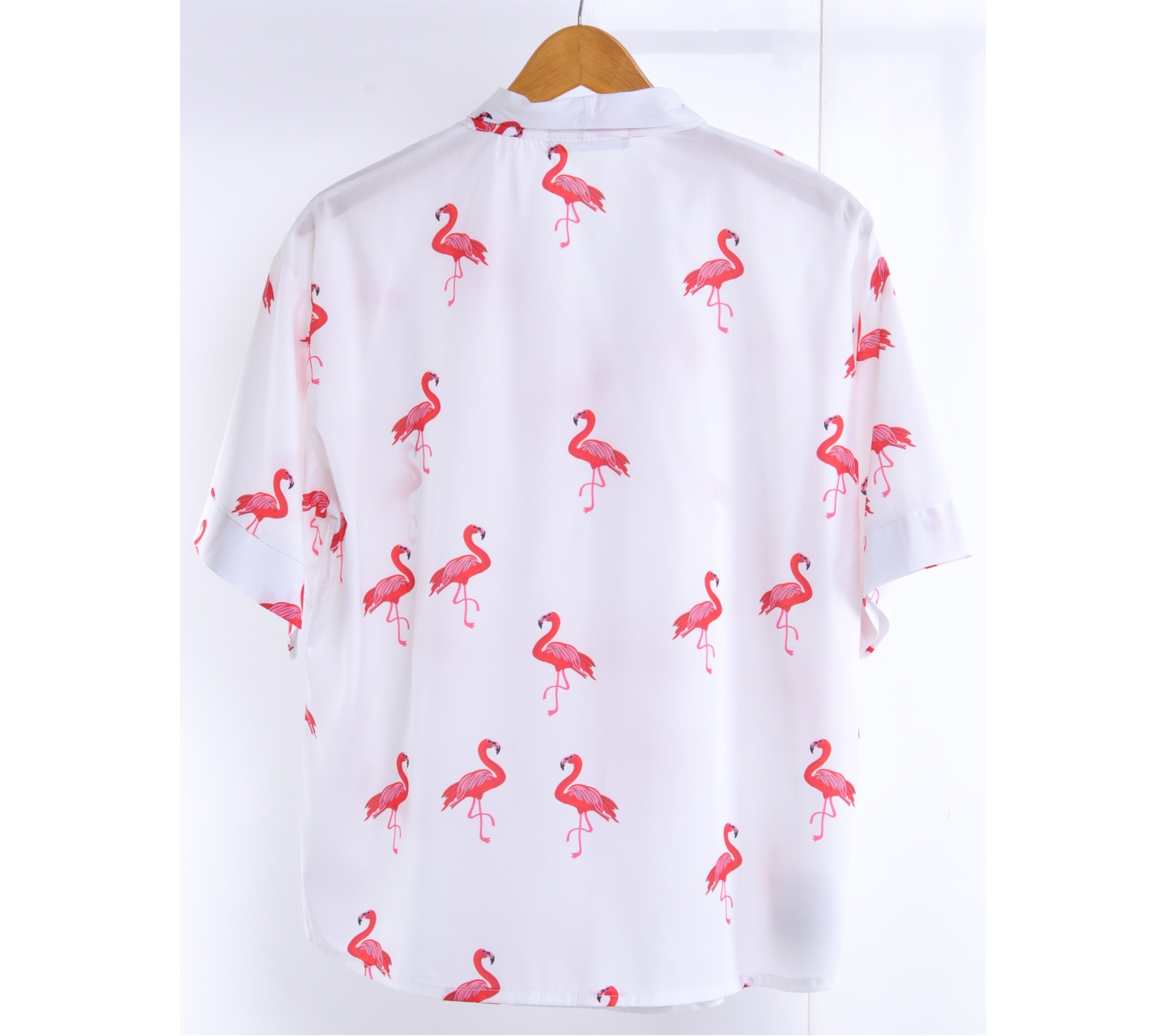 Lawyer White Flamingo Print Blouse