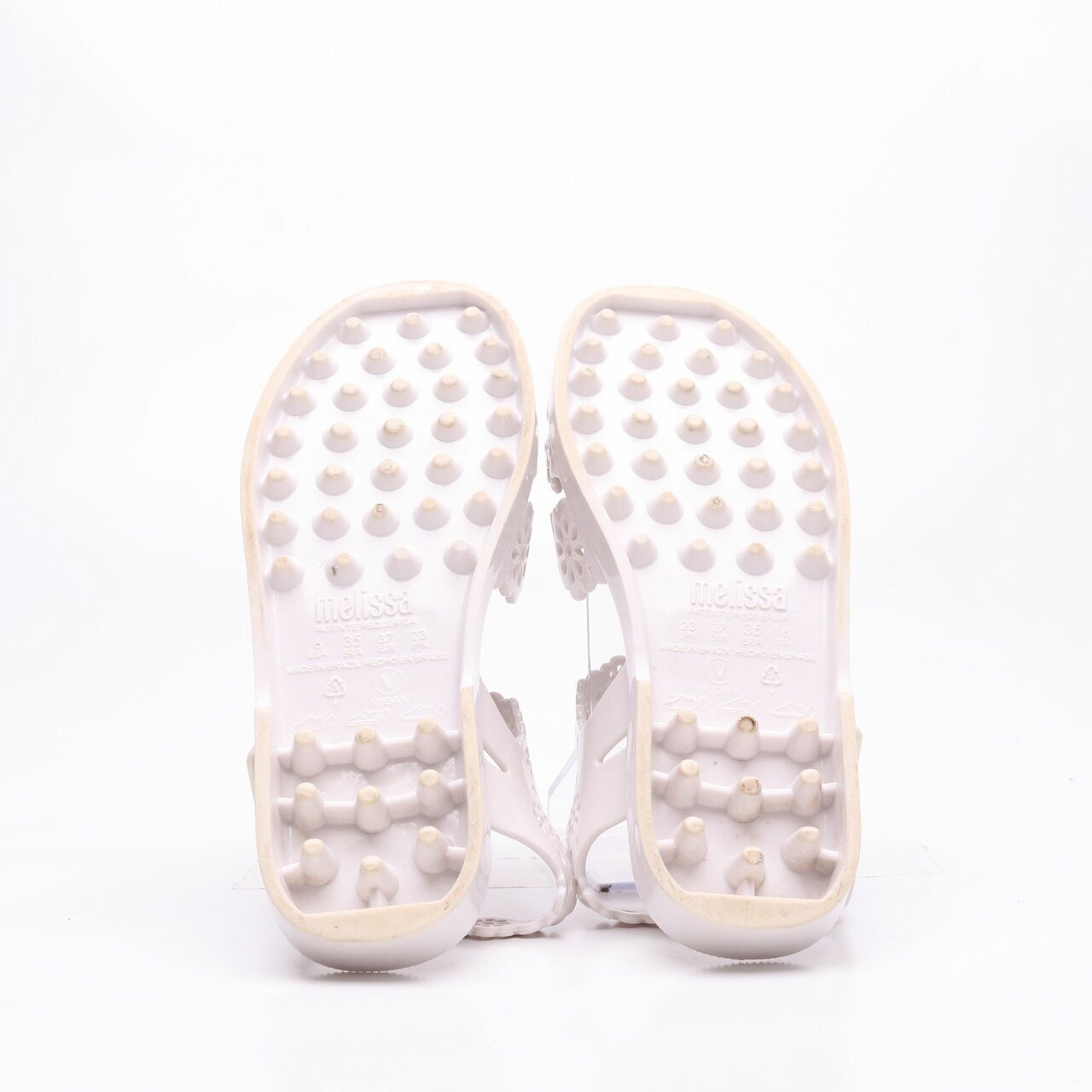 Mellisa x Victor & Rolf Possession Lace White Flats Shoes