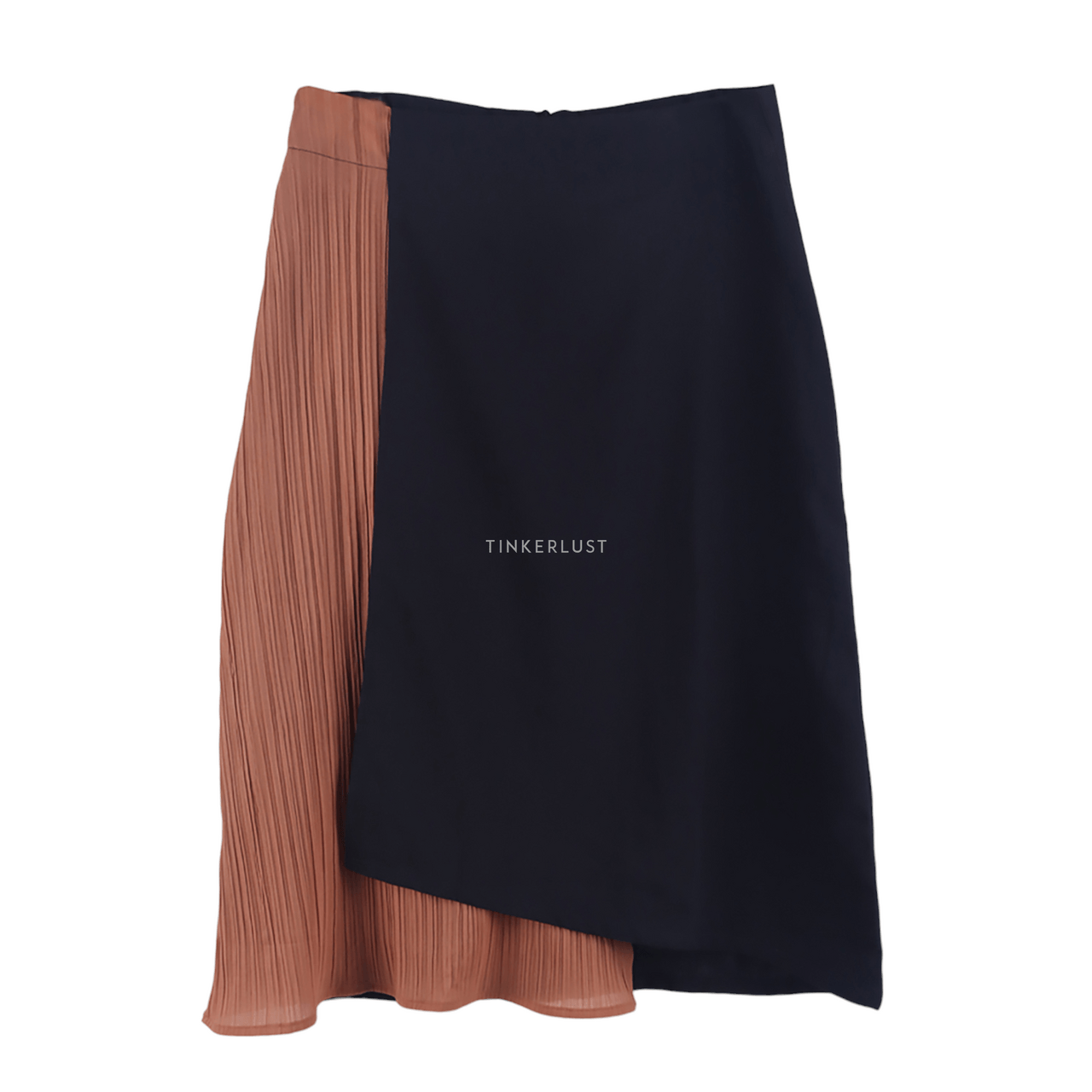 Eesome Black & Caramel Midi Skirt