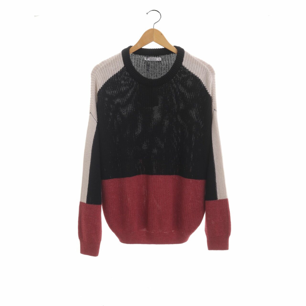 Pull & Bear Black & Red Sweater
