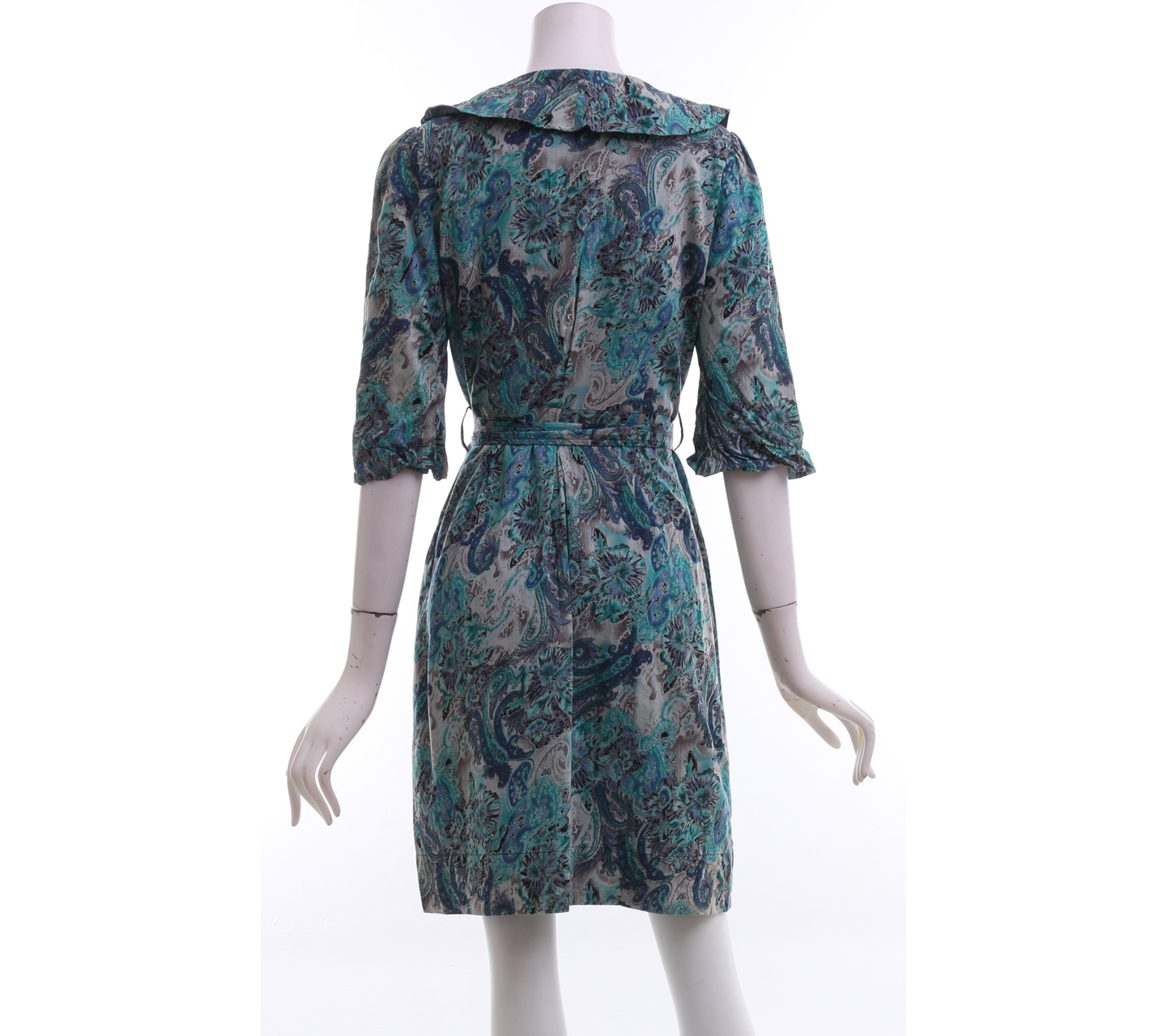 Etoile D'Elfas Green Abstrac With Strap Mini Dress