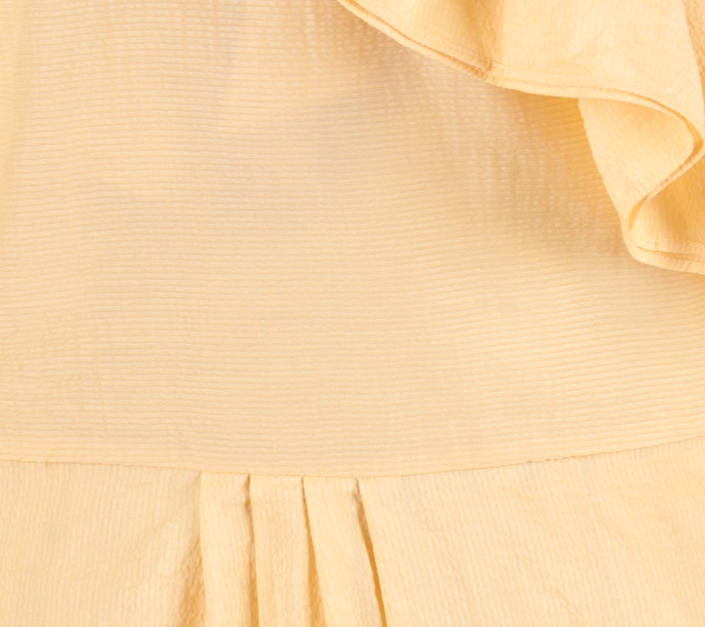 Kenneth Cole Yellow Wrap Ruffles Blouse