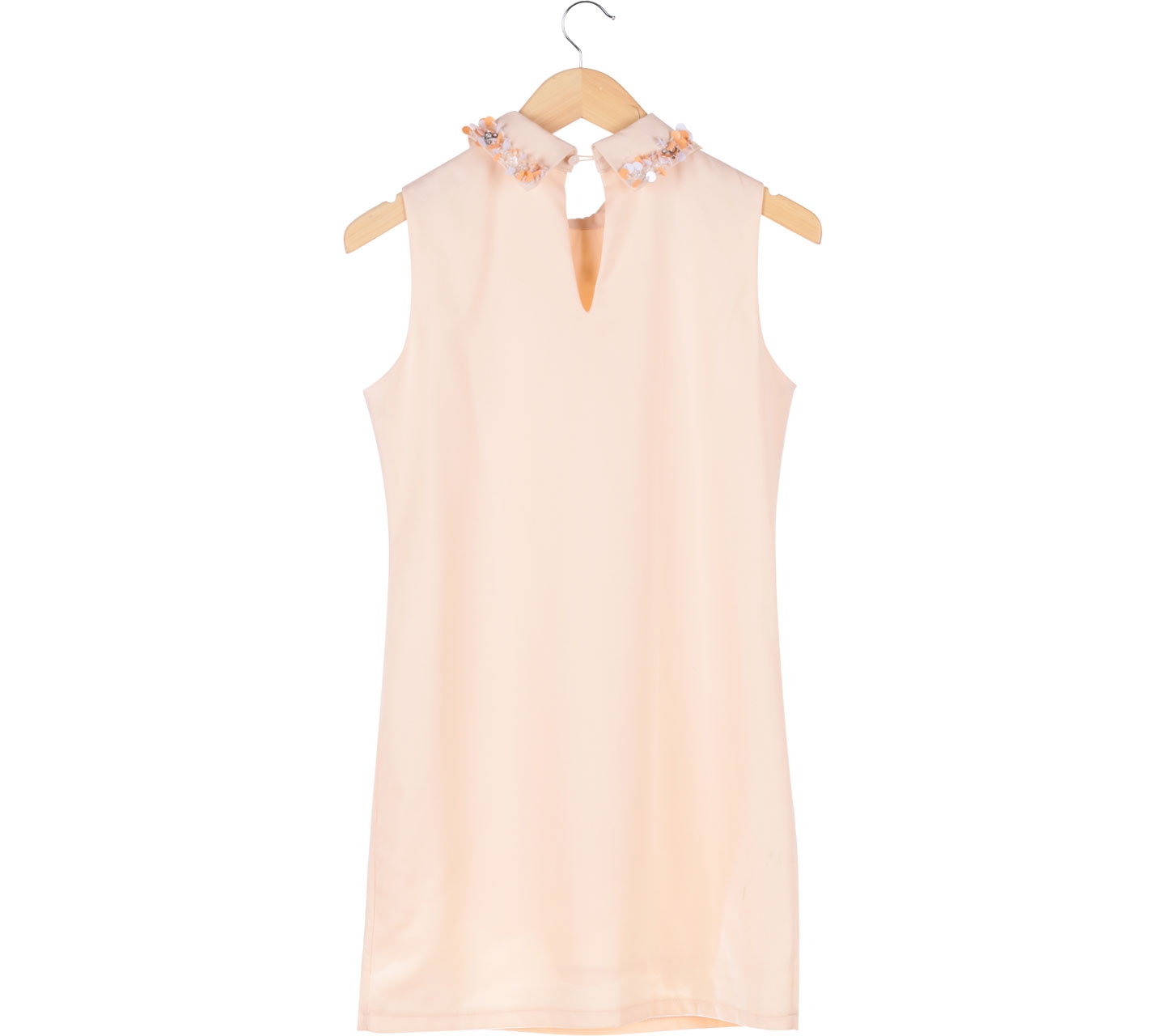 Snidel Peach Sequins Sleeveess Mini Dress