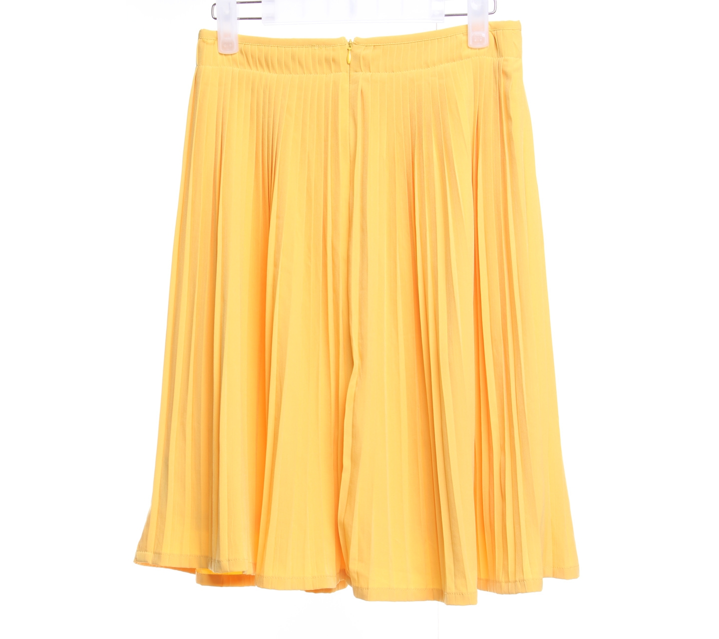 Solemio Yellow Pleated Mini Skirt