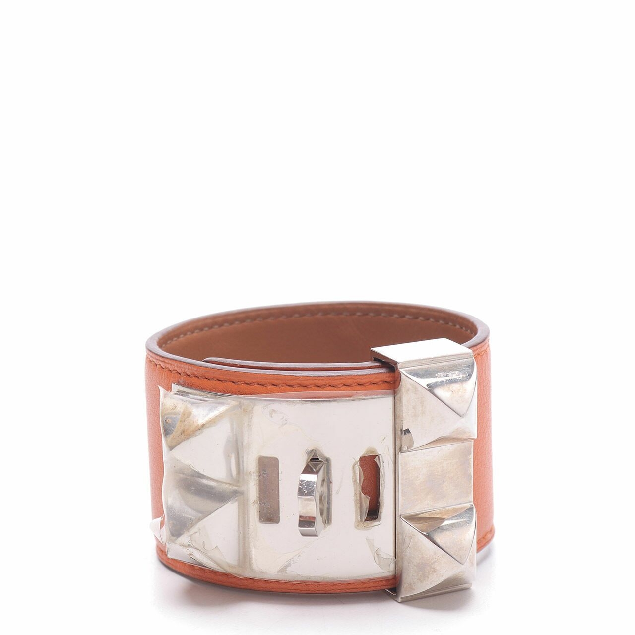 Hermès Collier de Chien Orange Bracelet 