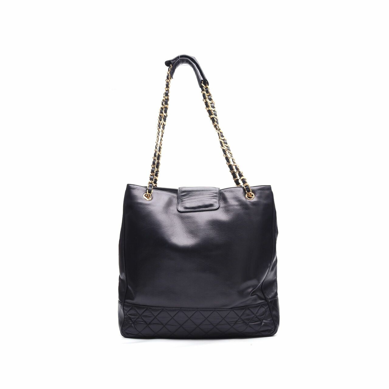 Chanel Vintage Black Flap CC logo Shoulder Bag