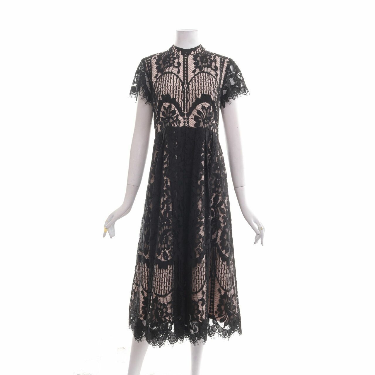 Poshture Black Lace Long Dress
