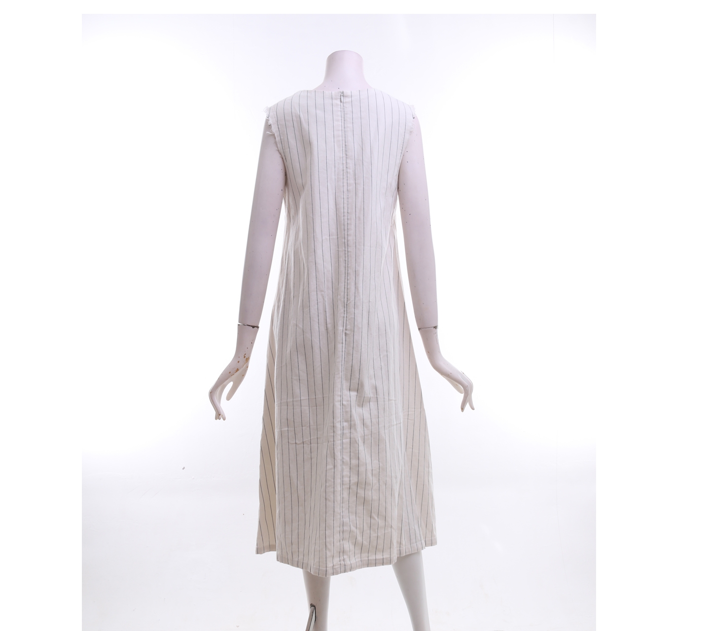 Alex[a]lexa Off White Striped Long Dress