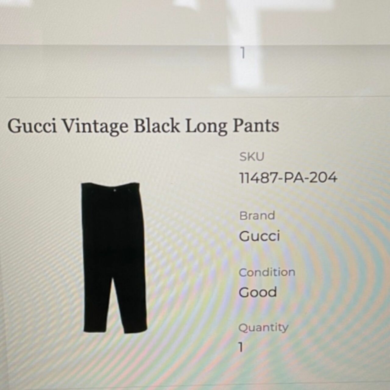 Gucci Vintage Black Celana Panjang