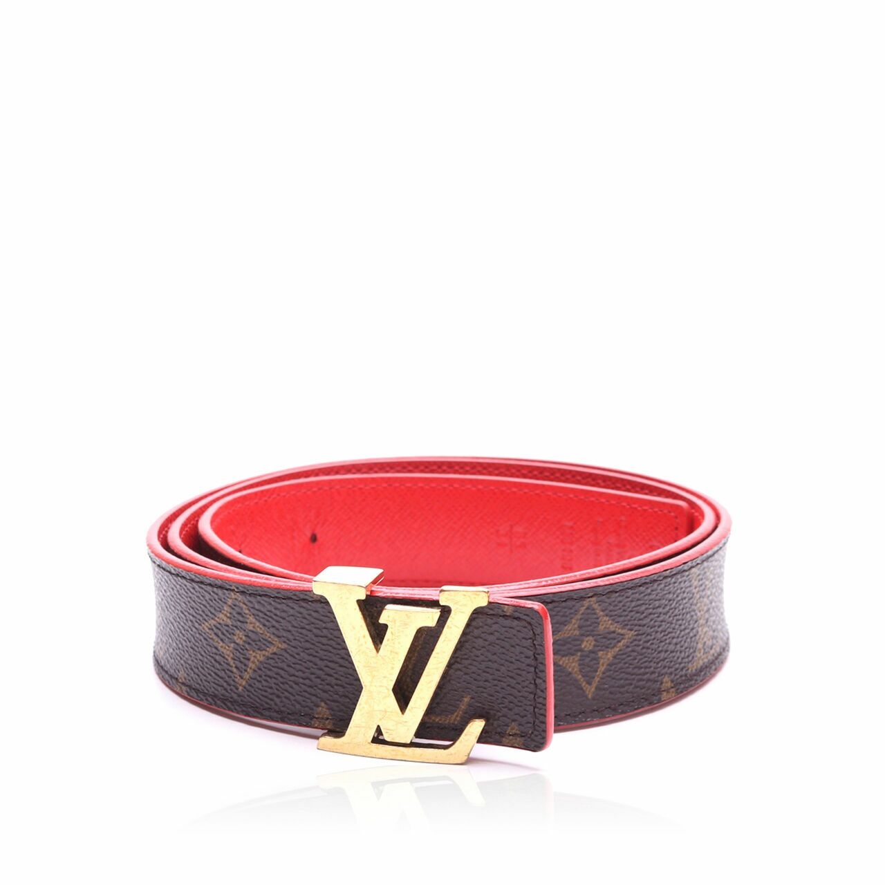 Louis Vuitton Monogram Red Reversible Belt