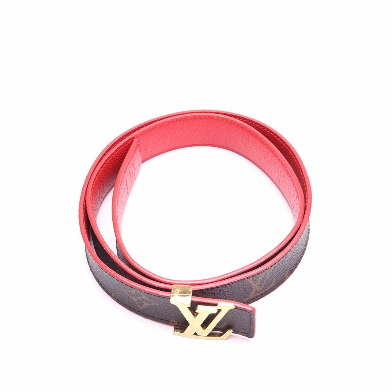 Louis Vuitton Monogram Red Reversible Belt