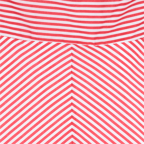 Red and White Striped Mini Dress