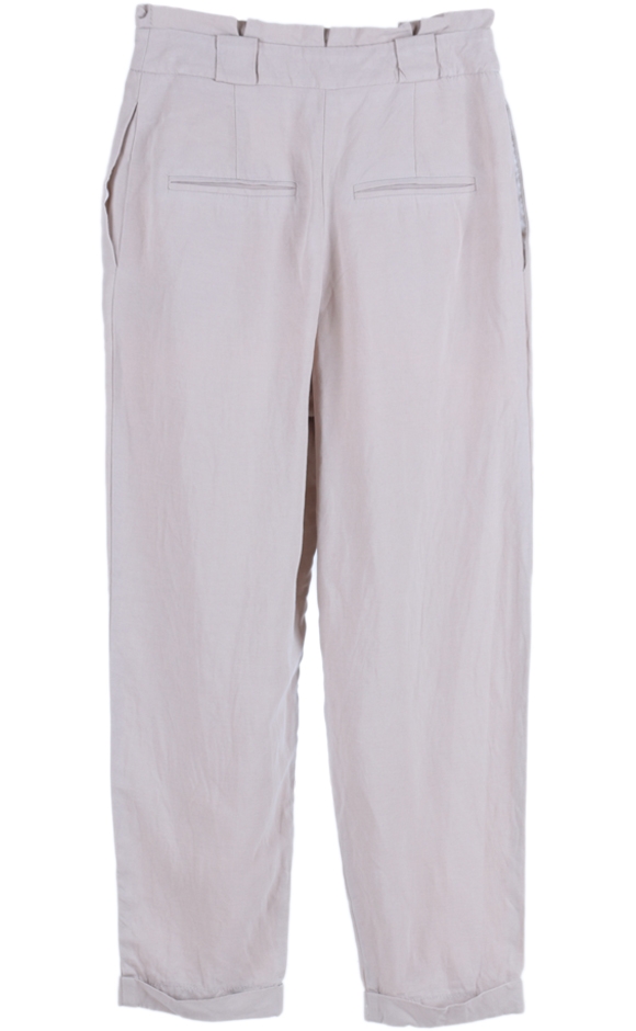 Brown High Wasted Linen Pants
