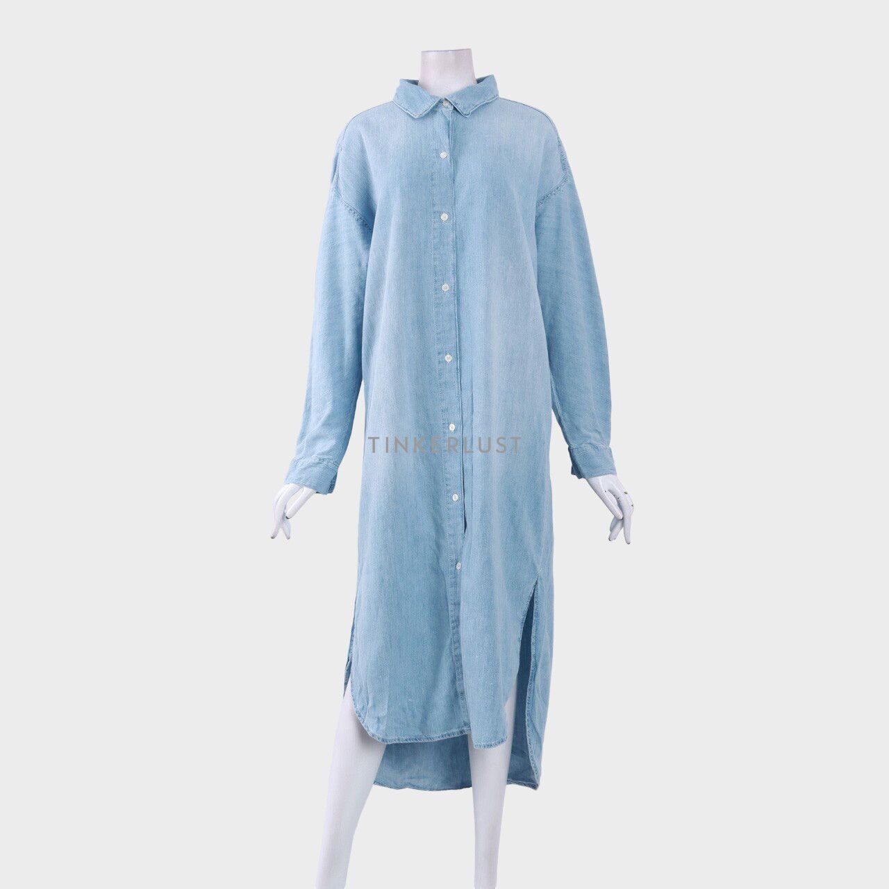 Zara Light Blue Washed Long Dress