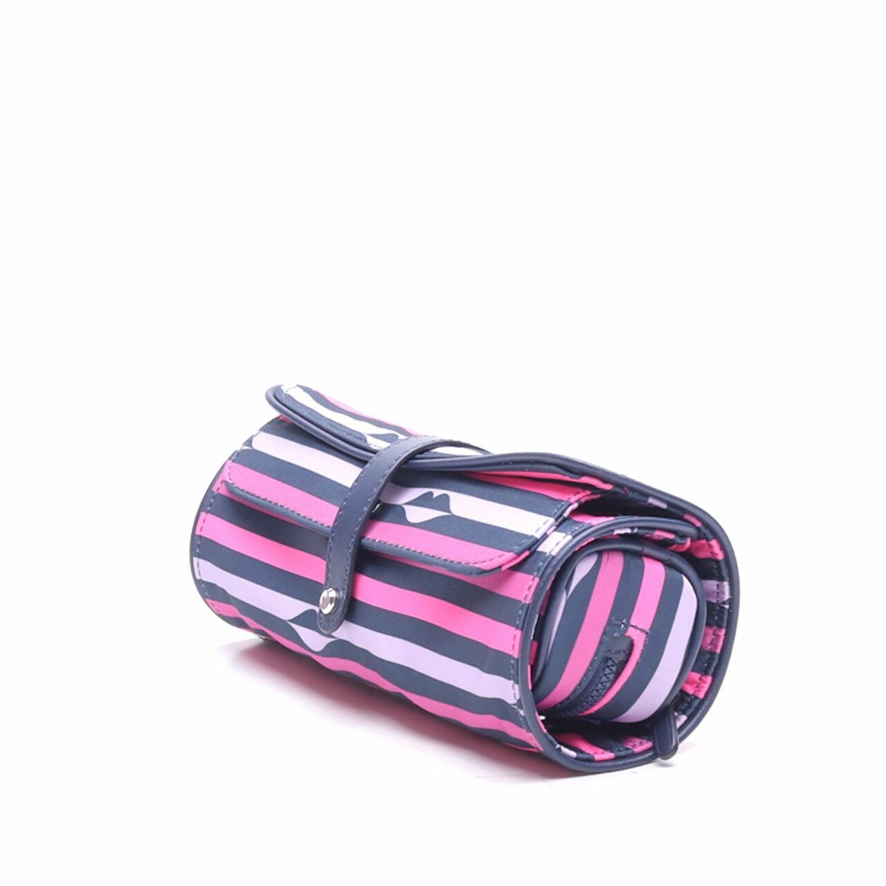 Kate Spade Jae Nylon Lip Print Pink Multi Jewelry Roll Pouch Case