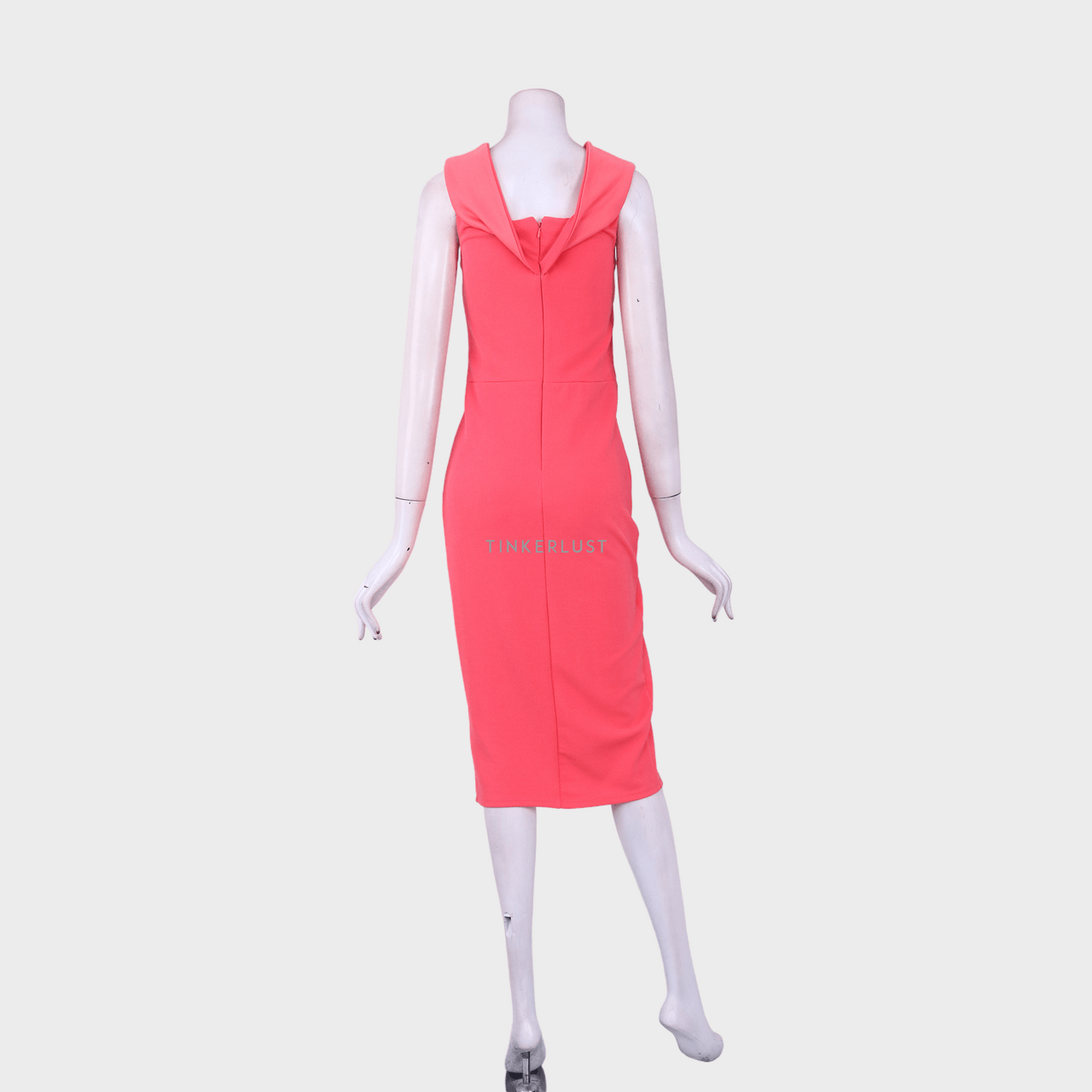 Miss Selfridge Pink Off Shoulder Midi Dress