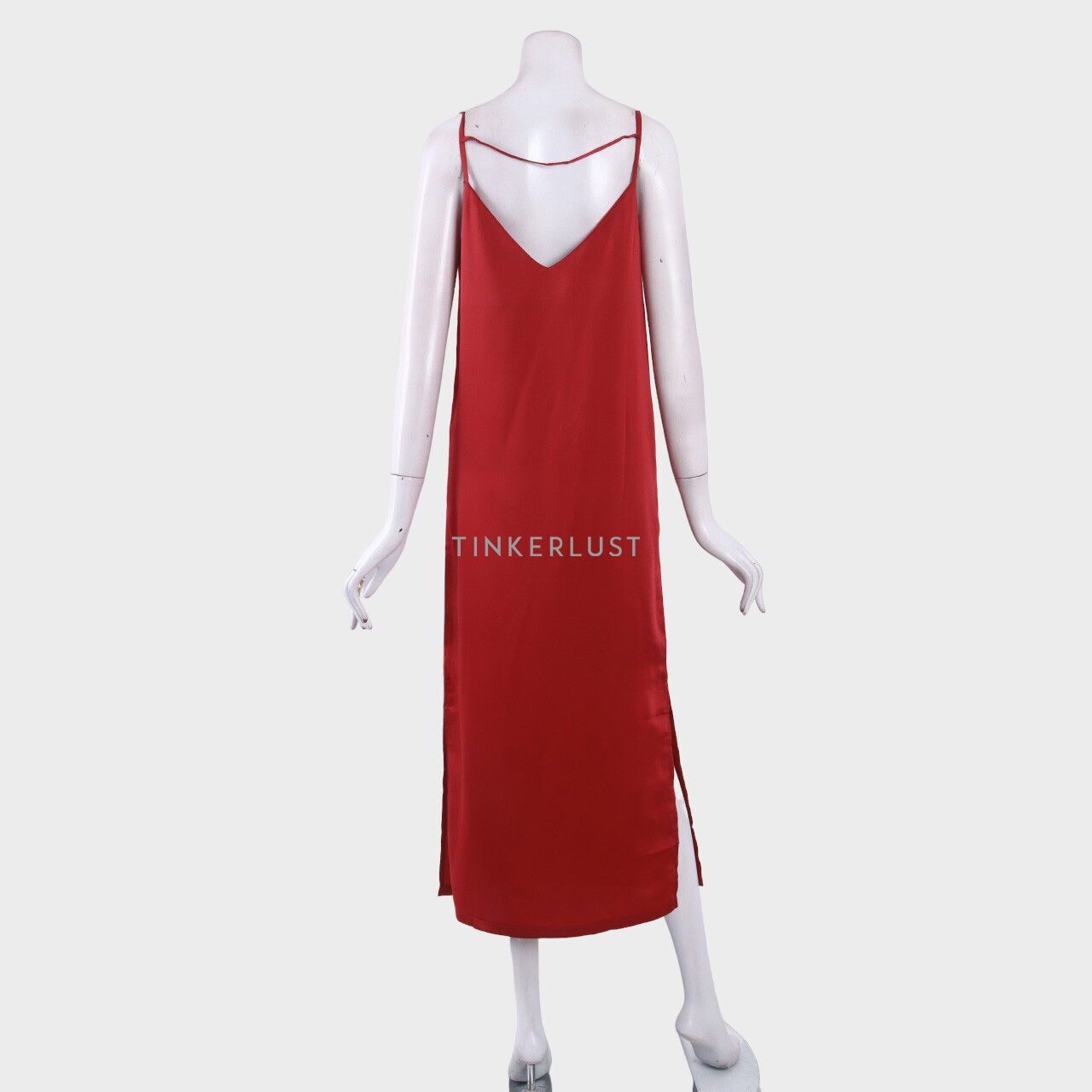 ANG STUDIO Red Slit Long Dress