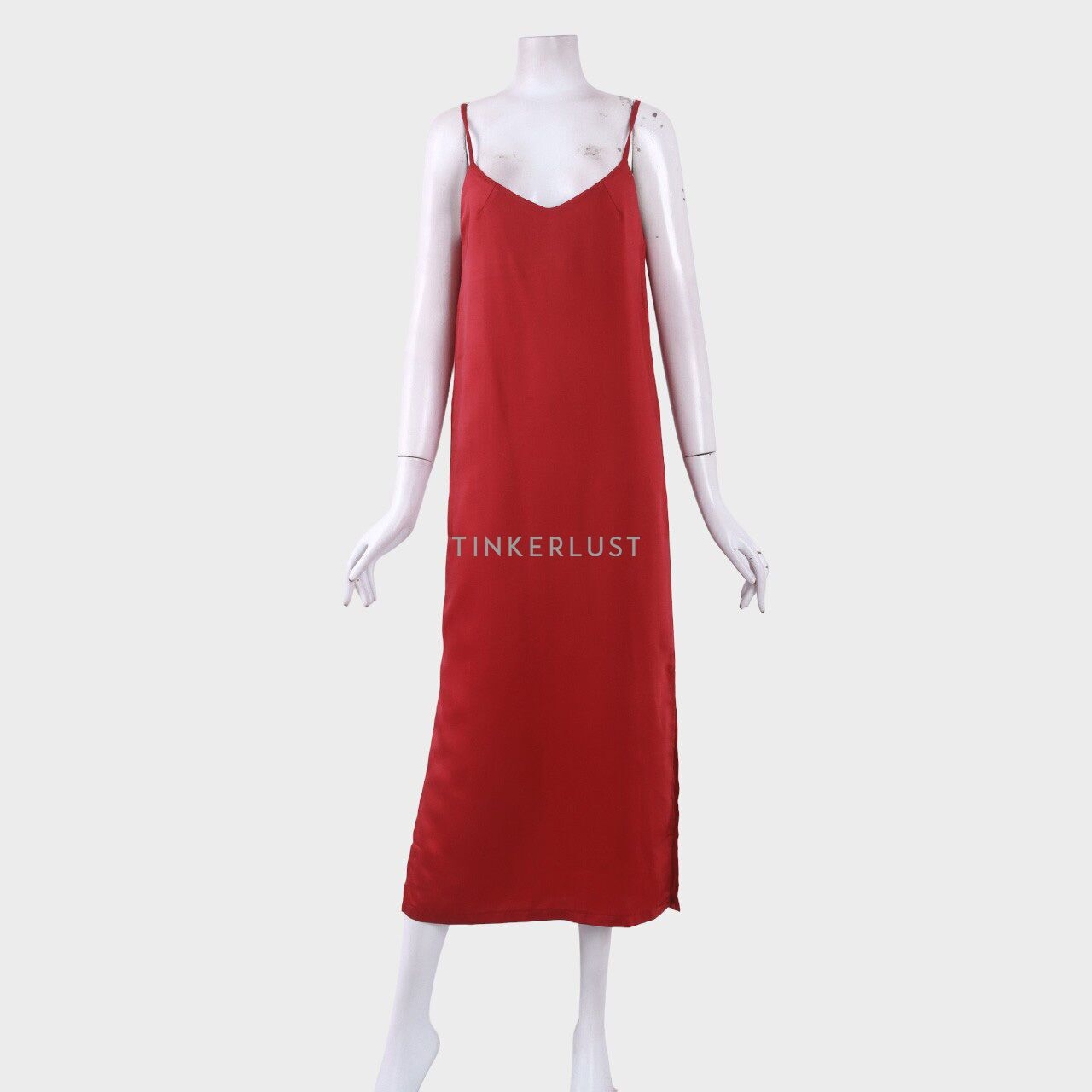 ANG STUDIO Red Slit Long Dress