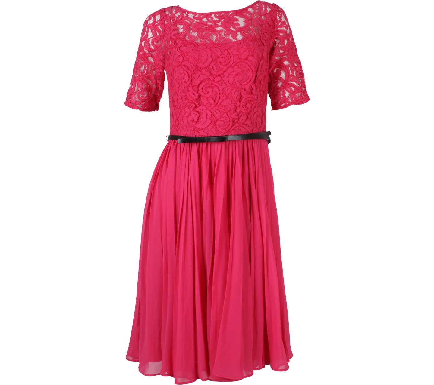 Adrianna Papell Pink Combi Lace Mini Dress