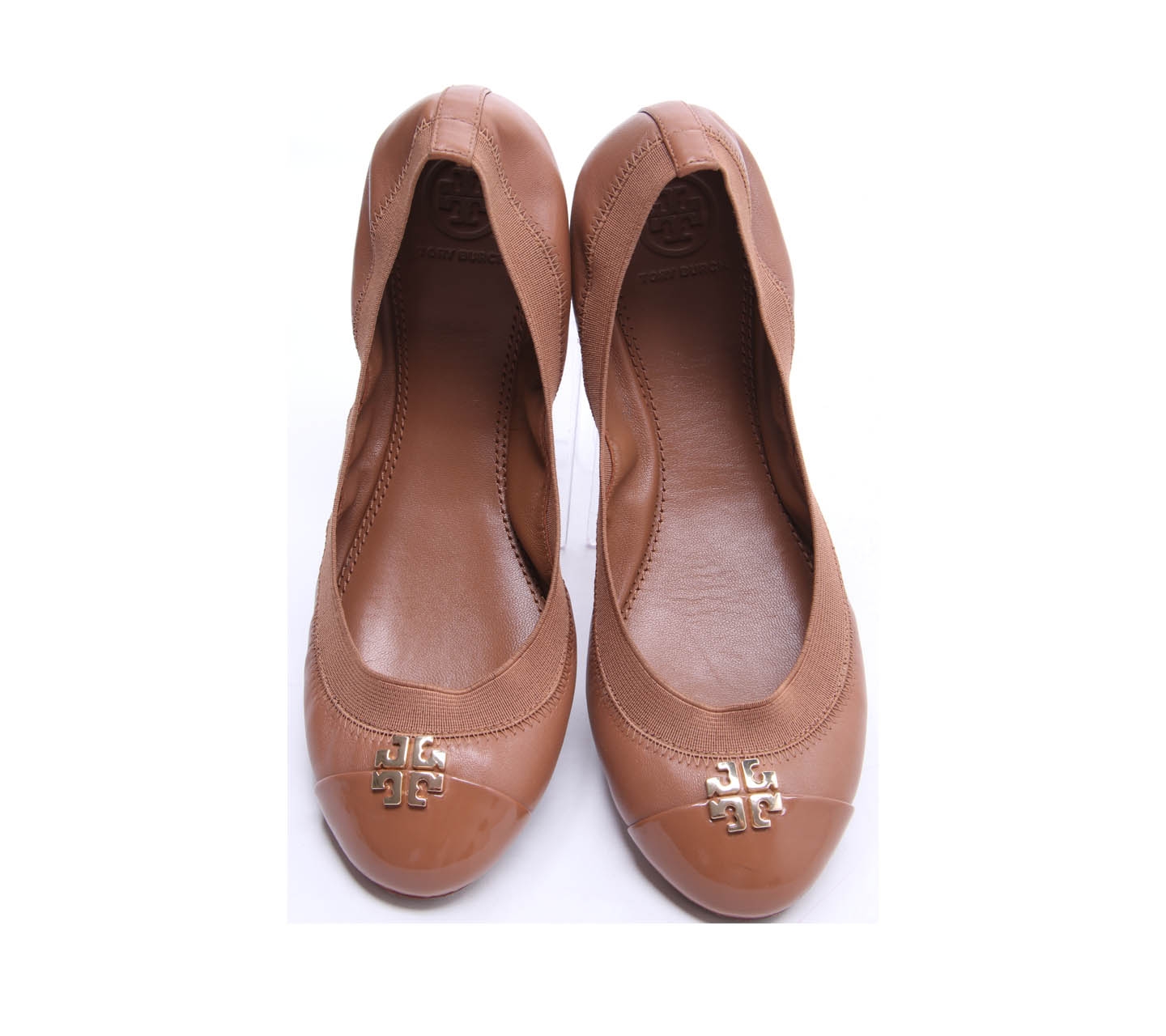 Tory Burch Brown Jolie Ballet Nappa Leather Flats