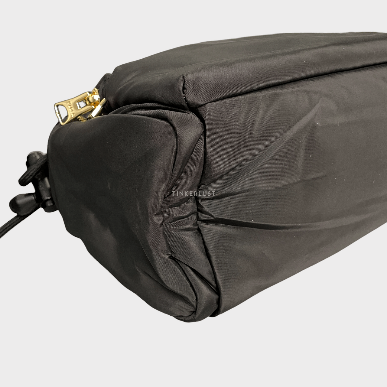 Bimba Y Lola Medium Black Nylon GHW Sling Bag