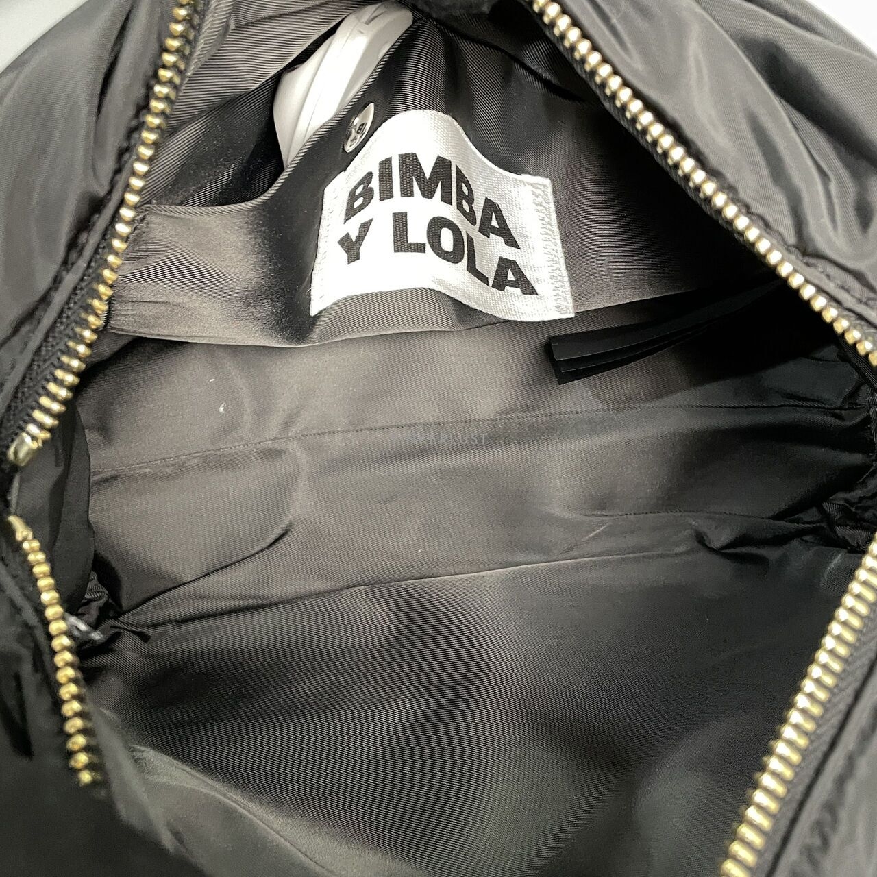 Bimba Y Lola Medium Black Nylon GHW Sling Bag