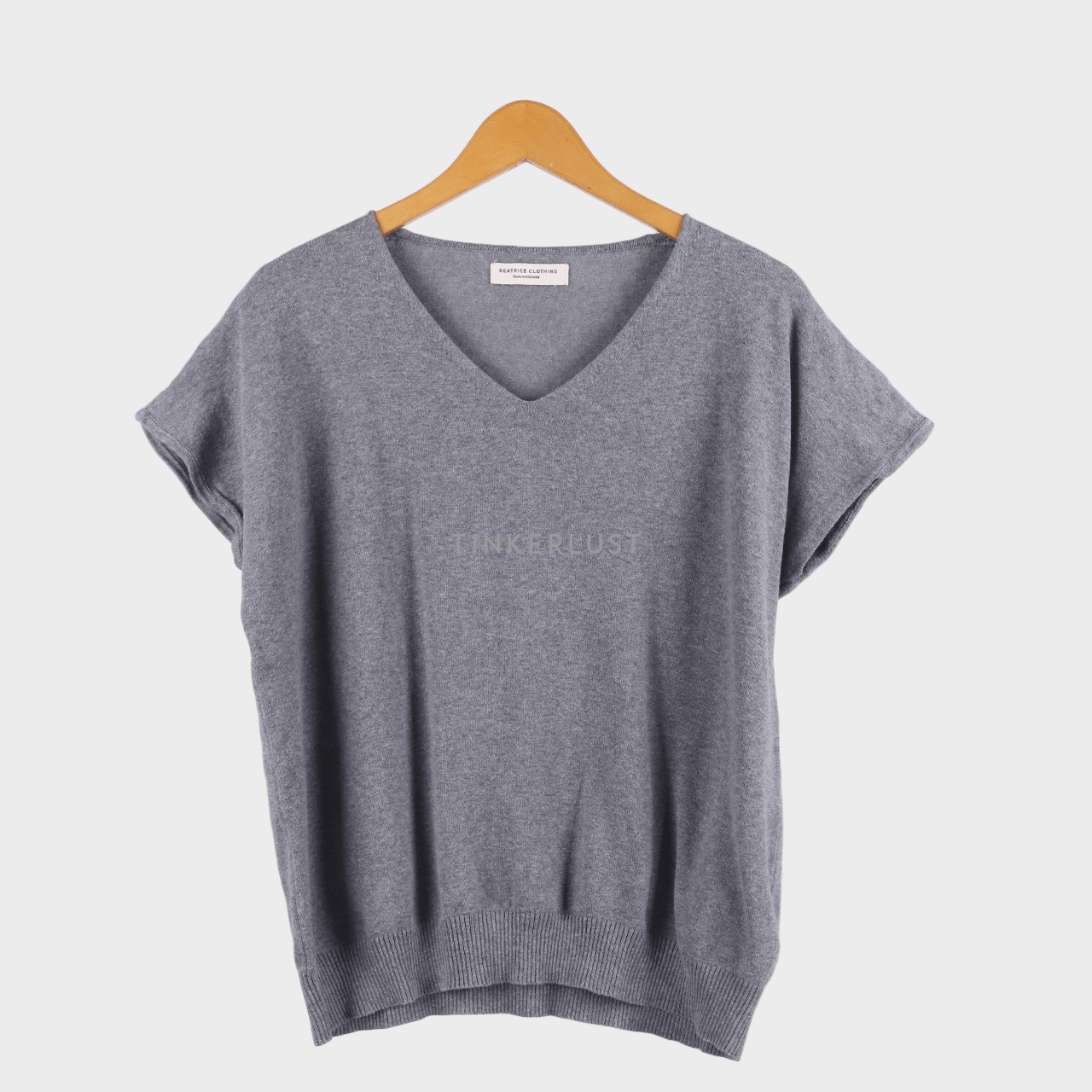 Beatrice Clothing Grey Knit Blouse