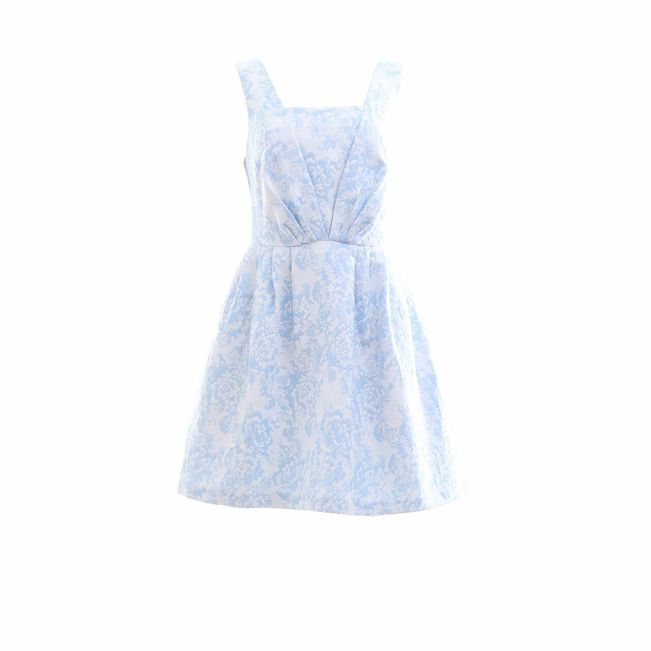 Miss Selfridge Blue & White Patterned Mini Dress