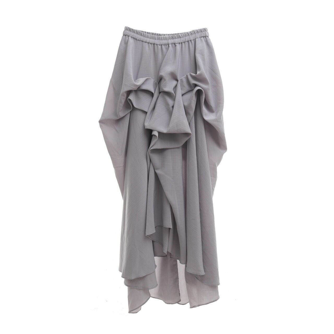 Apparelluxe Grey Ruffle Maxi Skirt