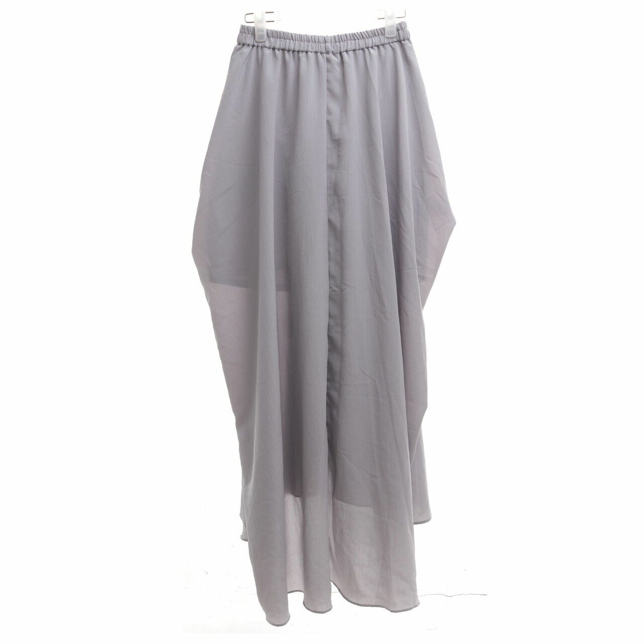 Apparelluxe Grey Ruffle Maxi Skirt
