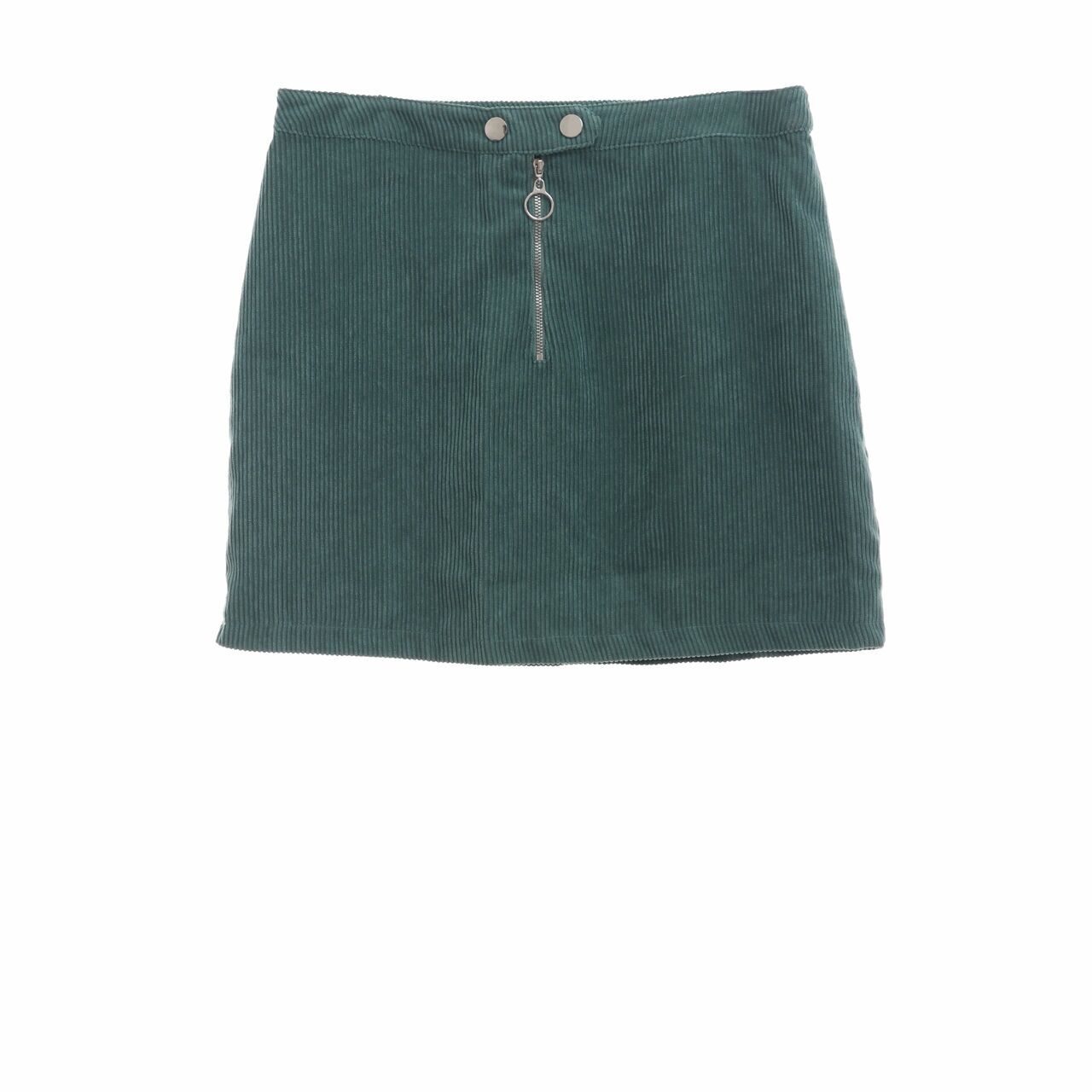 Something Borrowed Green Corduroy Mini Skirt