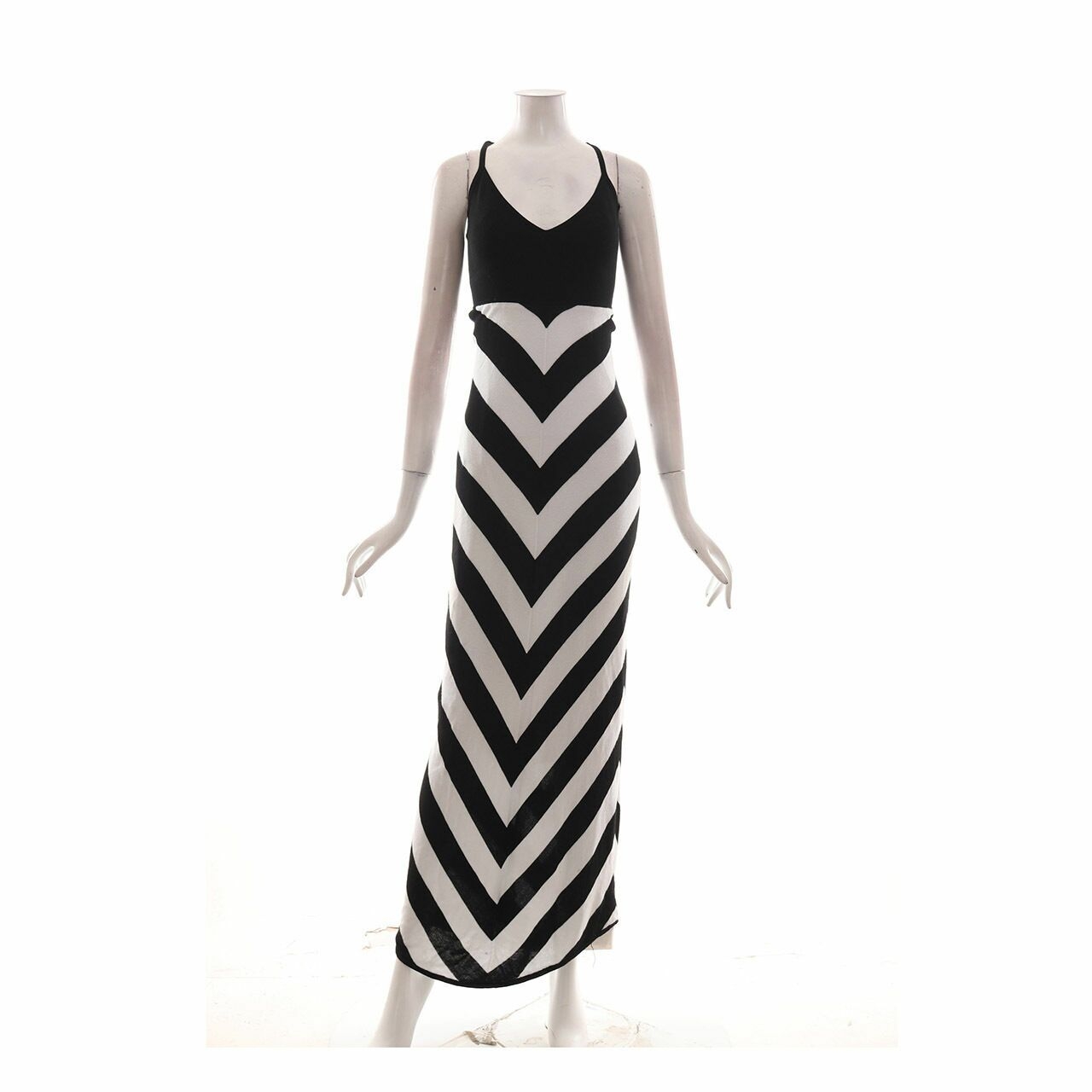 Bebe Black & White Long Dress