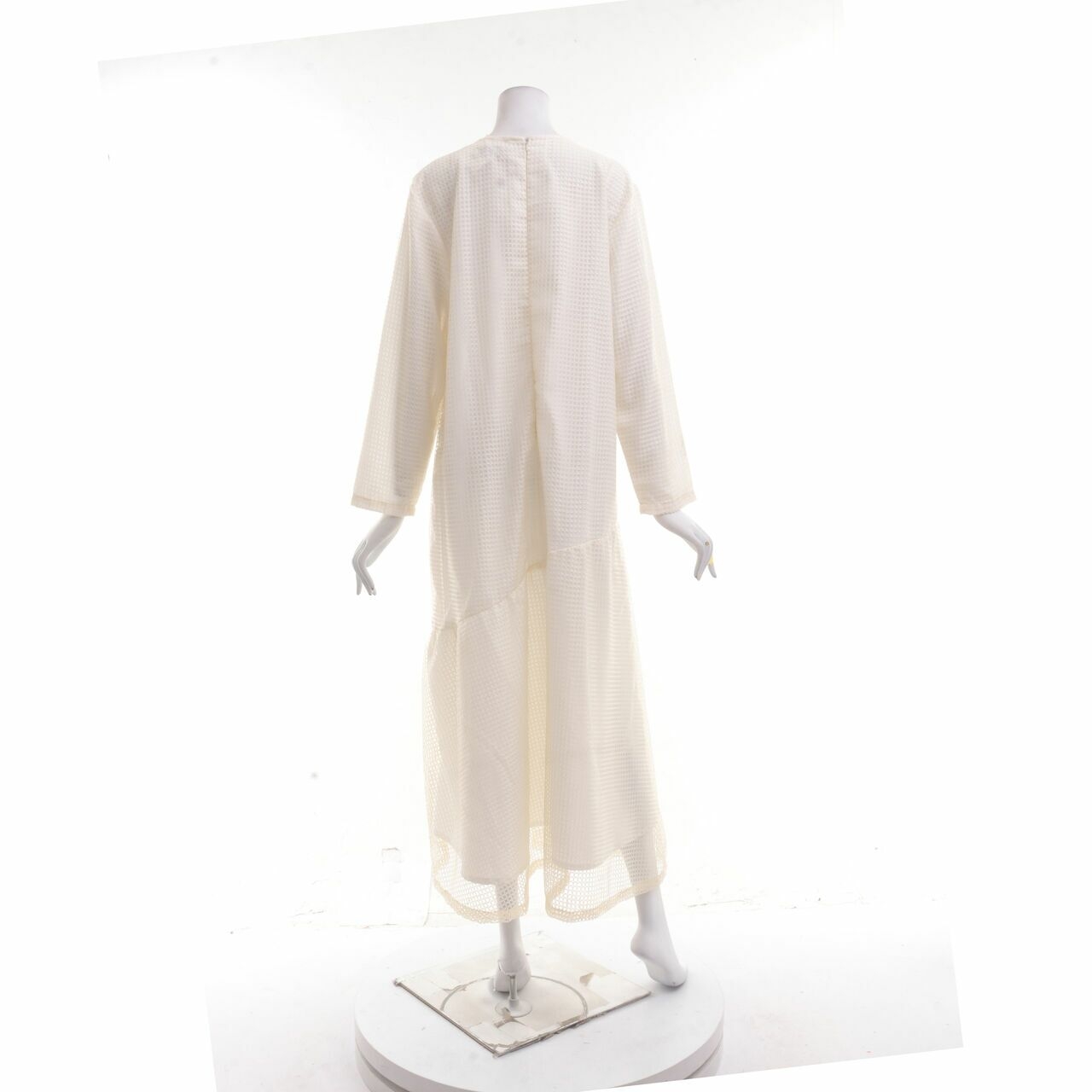 hijabenka Cream Long Dress
