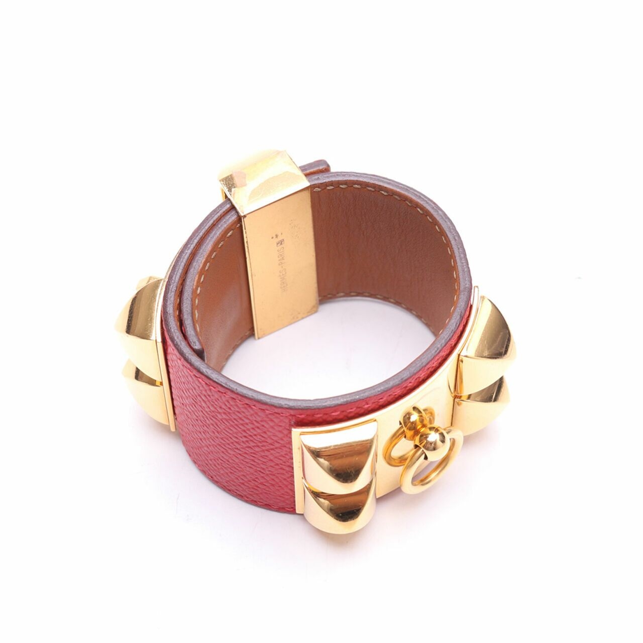 Hermes Red Epson Collier de Chien Bracelet Jewellery