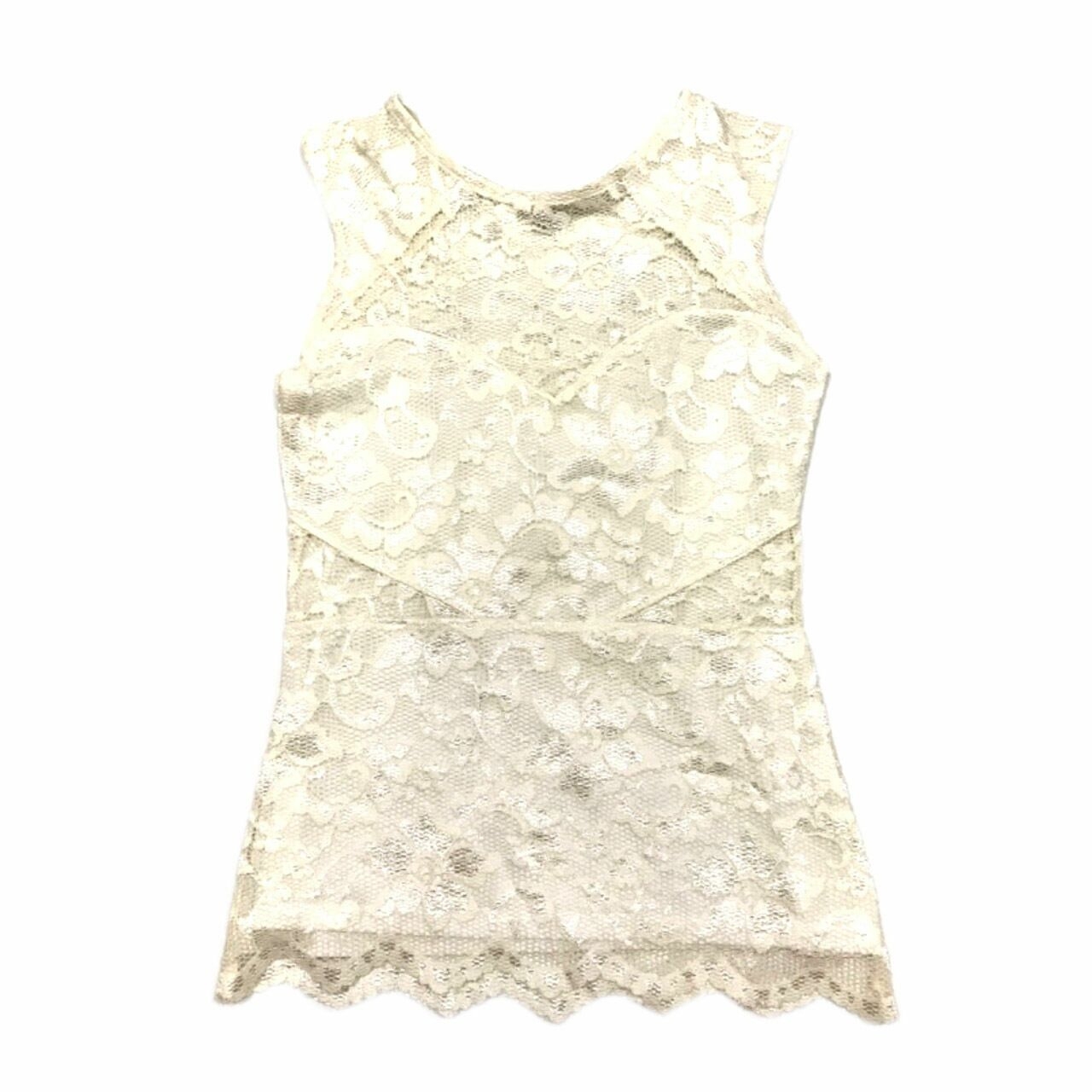 River Island Lace Cut Out Top Sleeveless