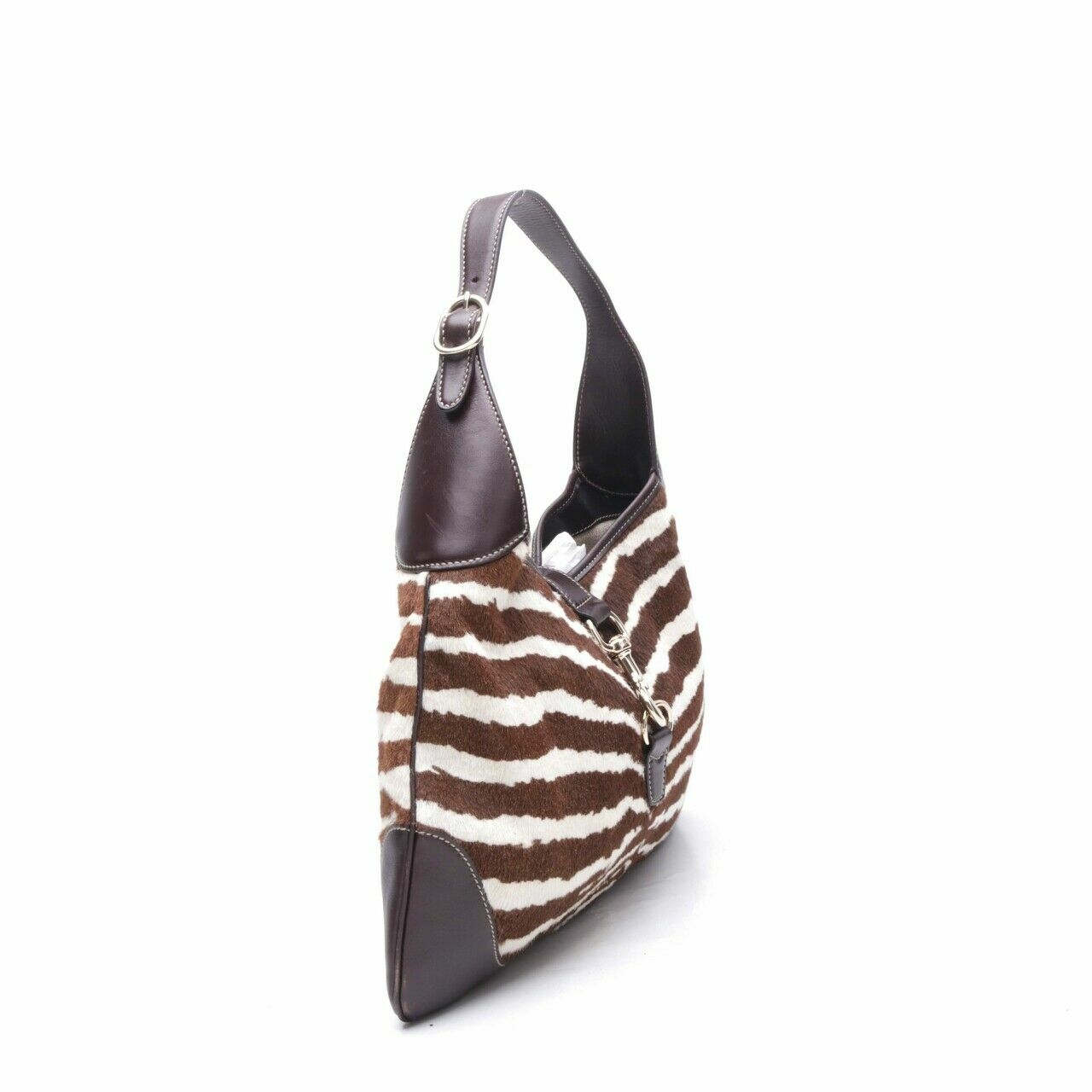 Gucci Jackie O Zebra Print Couture Hobo Bag