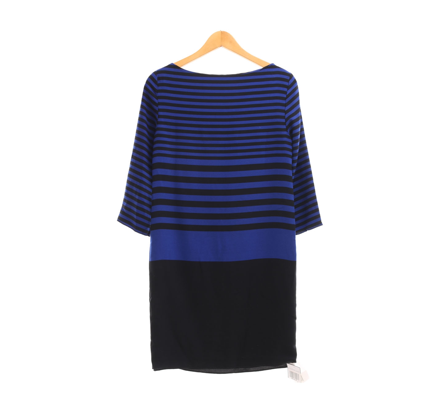 Zara Black & Blue Striped Mini Dress