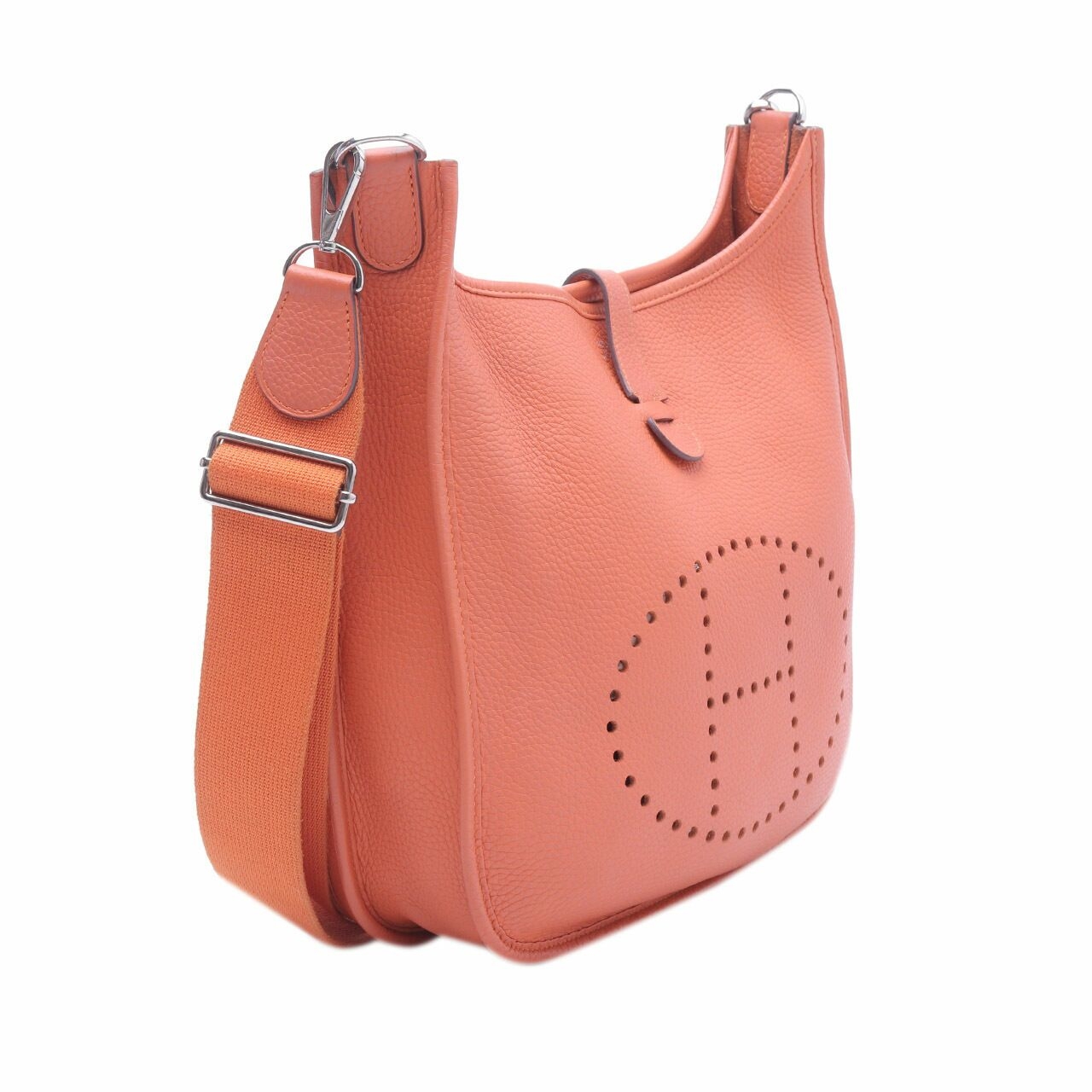 Hermes Pink Coral Evelyne III 29 Taurillon Clemence Shoulder Bag