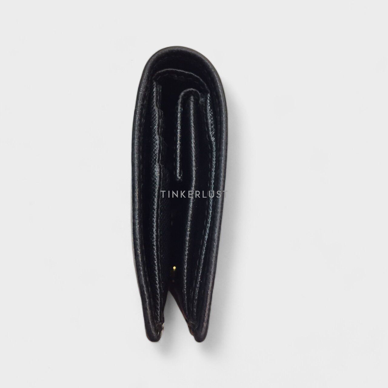 Prada Saffiano Leather Black Compact Wallet